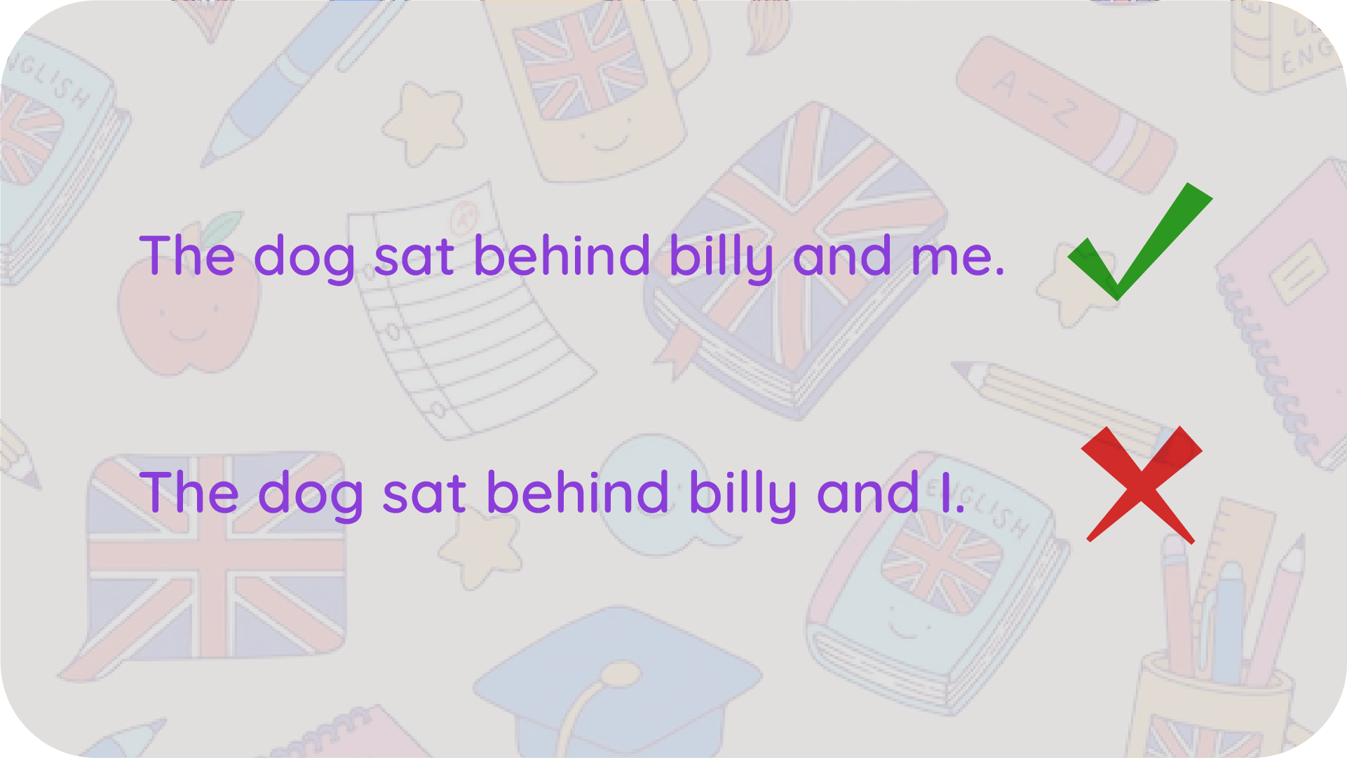 Sentences Using "I" or "Me"